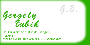 gergely bubik business card